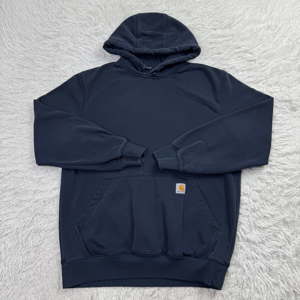 Carhartt Sweater Mens M Blue Rain Defender Paxton Heavyweight Hooded Sweatshirt